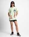 Shop Women's Green Catch Me Graphic Printed Boyfriend T-shirt-Full