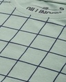 Shop Women's Green Checked T-shirt-Full