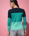 Shop Women's Green Color Block T-shirt-Full