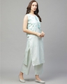 Shop Women's Green Colour Straight Art Silk Kurta-Design