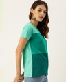 Shop Women's Green Colourblocked T-shirt-Design