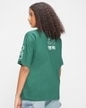 Shop Women's Green Contestants Graphic Printed Oversized T-shirt-Full