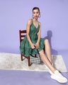 Shop Women's Green Cotton Dress-Design