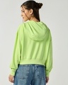 Shop Women's Green Cropped Oversized Hoodies-Design