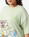 Shop Women's Green Donald Duck Oversized Plus Size T-shirt
