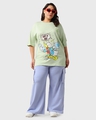 Shop Women's Green Donald Duck Oversized Plus Size T-shirt-Full