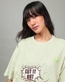 Shop Women's Green Donald Duck Graphic Printed Oversized T-shirt