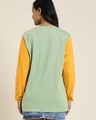 Shop Women's Green Earth Color Block Oversized Cotton T-shirt-Design