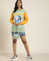 Shop Women's Green Earth Color Block Oversized Cotton T-shirt-Full