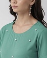 Shop Women's Green Embellished Top