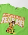 Shop Women's Green Fear Me Graphic Printed Top