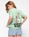 Shop Women's Green Feast Mode Graphic Printed Oversized T-shirt