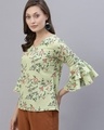 Shop Women's Green Floral Printed Top-Design