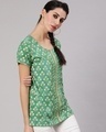 Shop Women's Green Floral Printed Top-Design