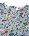 Shop Women's Green Floral Stylish Casual Top-Full