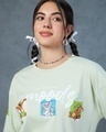 Shop Women's Green Friends & Feelings Graphic Printed Oversized T-shirt