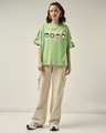 Shop Women's Green Friends Quotes Graphic Printed Oversized T-shirt