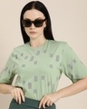 Shop Women's Green Graphic Oversized T-shirt-Design