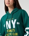 Shop Women's Green Typography Oversized Hoodies