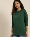 Shop Women's Green Graphic Printed Oversized T-shirt-Design