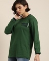 Shop Women's Green Graphic Printed Oversized T-shirt-Design