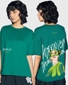 Shop Women's Green Happier Than Ever (Billie) Graphic Printed Oversized T-shirt-Front