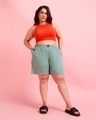 Shop Women's Green Plus Size Boxer Shorts