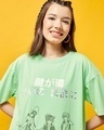 Shop Women's Green Kingdom Squad Graphic Printed Oversized T-shirt