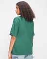 Shop Women's Green Kranti Kaari Typography Oversized T-shirt-Full