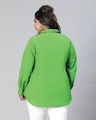 Shop Women's Green Lace Detailed Plus Size Shirt-Full