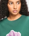 Shop Women's Green Lavender Feels Graphic Printed Oversized T-shirt