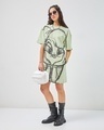 Shop Women's Green Lola Pose Printed Oversized T-Shirt Dress-Full