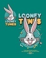 Shop Women's Green Looney Tunes Graphic Printed Oversized T-shirt
