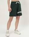 Shop Women's Green Los Angeles Typography Relaxed Fit Shorts-Design