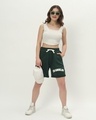 Shop Women's Green Los Angeles Typography Relaxed Fit Shorts