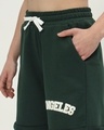 Shop Women's Green Los Angeles Typography Relaxed Fit Shorts