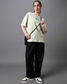Shop Women's Green Mavis Graphic Printed Oversized T-shirt