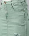 Shop Women's Green Mini Denim Skirt