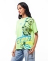 Shop Women's Green Minion Ever Graphic Printed Oversized T-shirt-Full