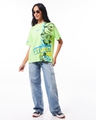 Shop Women's Green Minion Ever Graphic Printed Oversized T-shirt