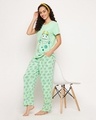 Shop Women's Green Monster Graphic Printed Nightsuit