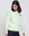 Shop Women's Green Move On Graphic Printed Oversized Sweatshirt-Full