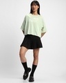 Shop Women's Green Naruto Pose Graphic Printed Oversized Short Top-Full