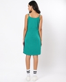 Shop Women's Green- Navy Color Block Halter Neck Slim Fit Dress-Design