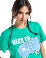 Shop Women's Green Need to Chill Graphic Printed Boyfriend T-shirt