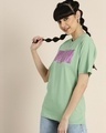 Shop Women's Green New Chances Typography Oversized T-shirt-Design