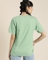 Shop Women's Green New Chances Typography Oversized T-shirt-Full