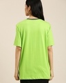 Shop Women's Green New York Typography Oversized T-shirt-Design