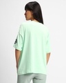 Shop Women's Green Ohana Graphic Printed Oversized T-shirt-Full