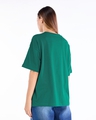 Shop Women's Green Out of Your League Graphic Printed Oversized T-shirt-Full